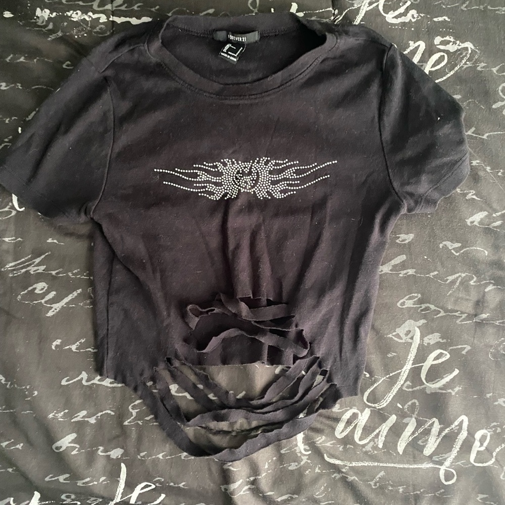 rhinestone crop top